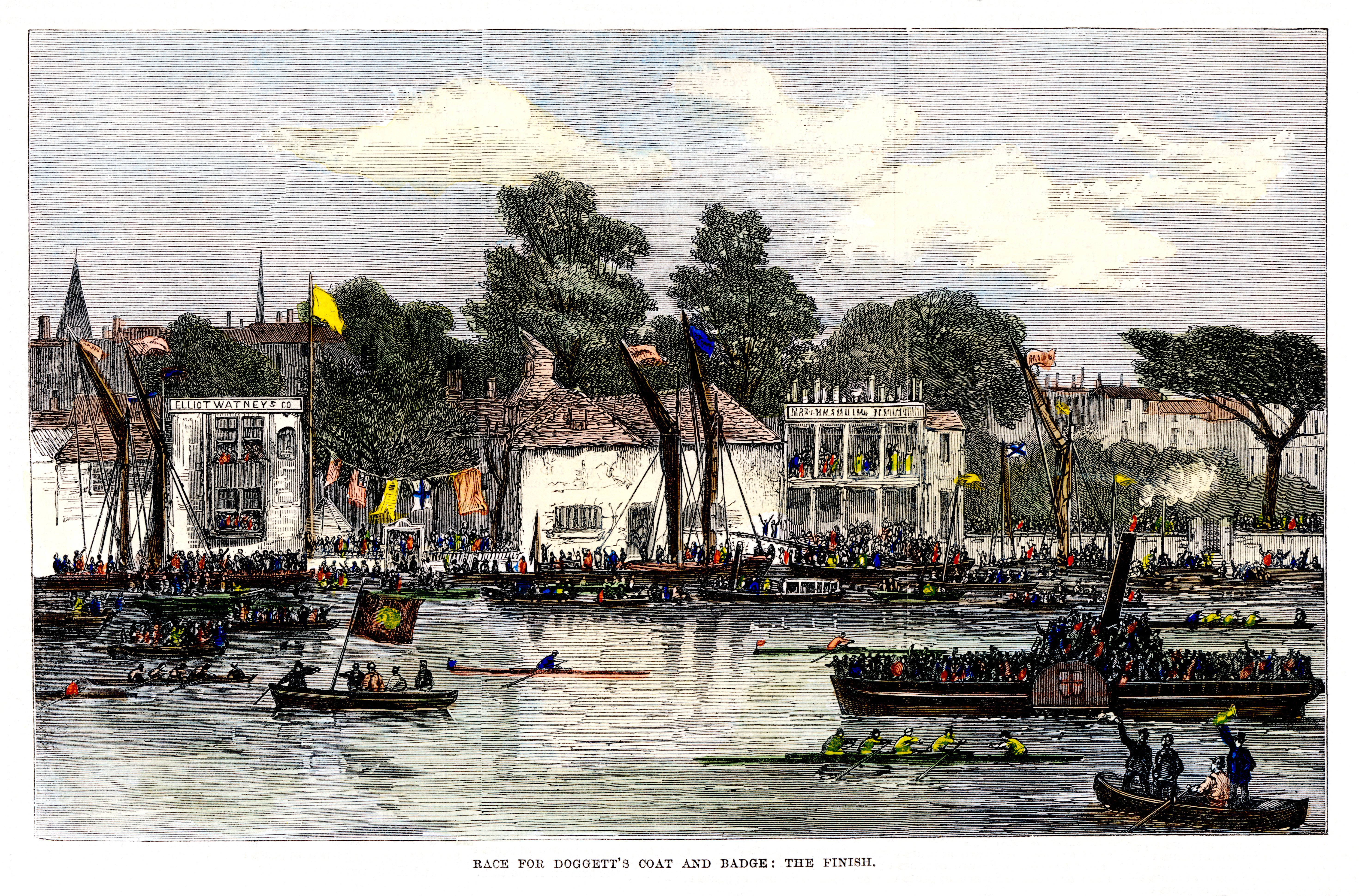 Chelsea,river view,prints Illustrated London News